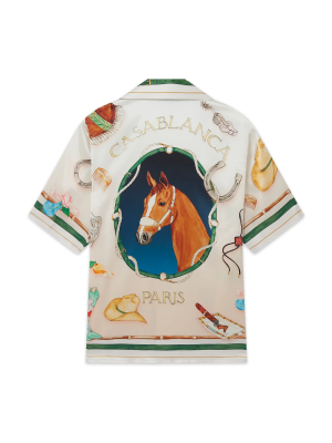 L'Ecurie Blanche Short Sleeve Silk Shirt