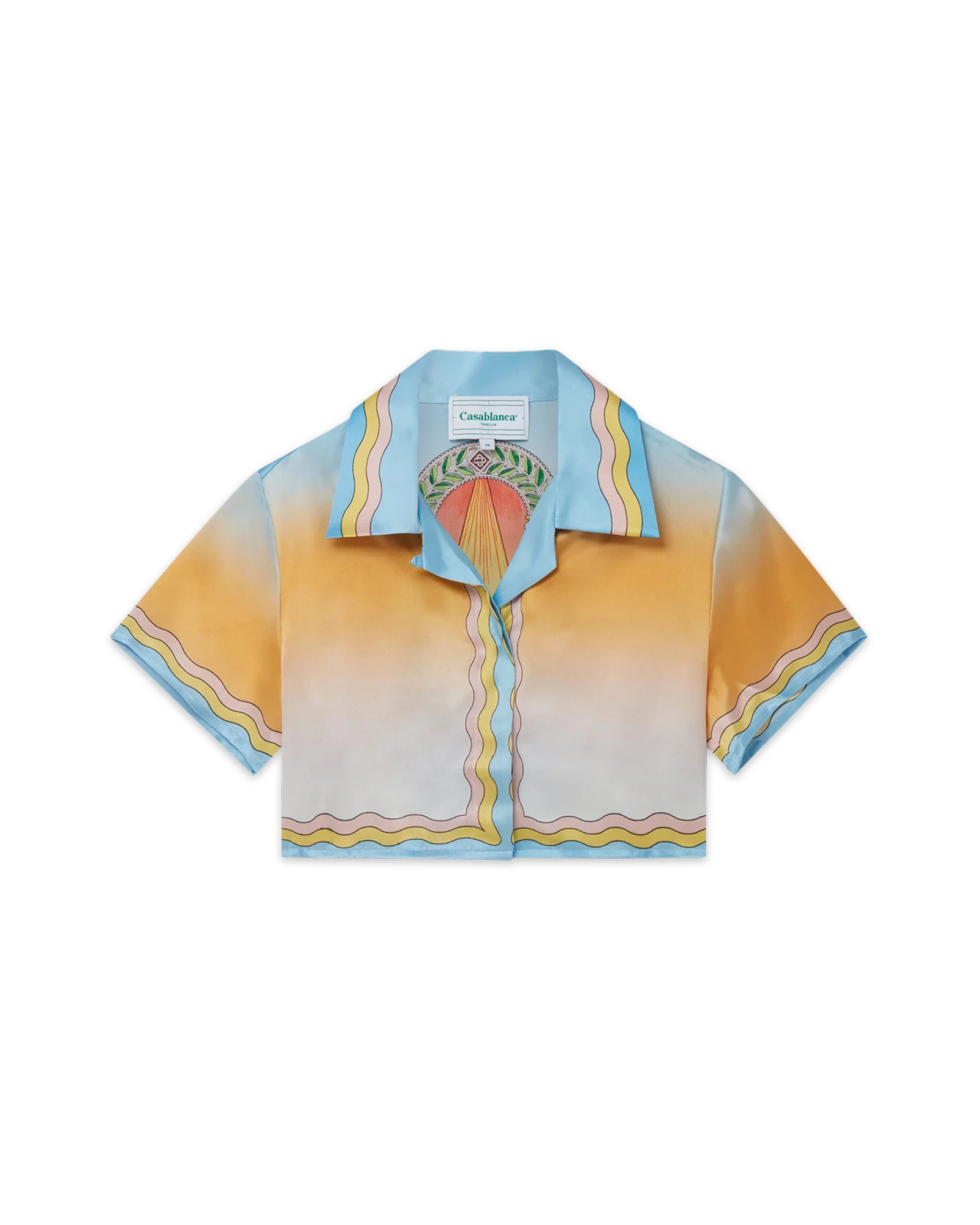 La Danse Cropped Short Sleeve Silk Shirt - 图片 2