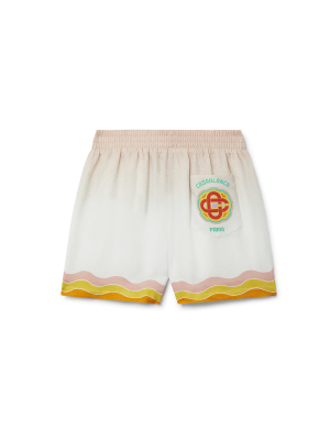 Tennis Club Check Silk Shorts