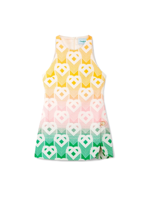 Gradient Heart Monogram Shift Dress