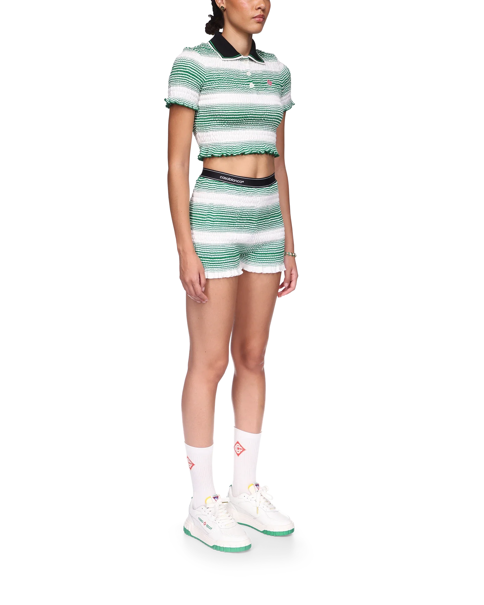 Gradient Striped Polo Top - 图片 5