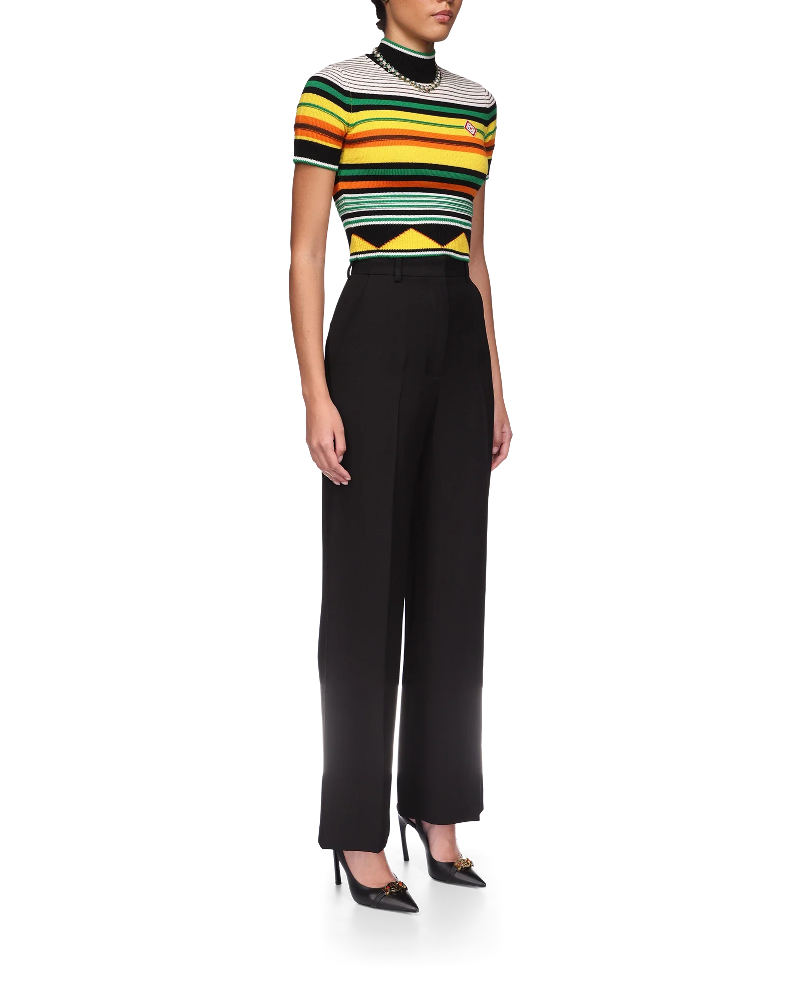 Knitted Striped Shirt - 图片 5