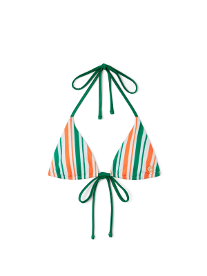 Striped String Bikini Top
