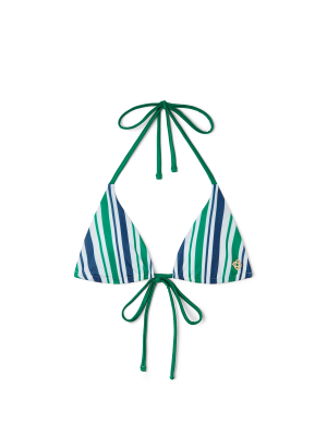 Striped String Bikini Top