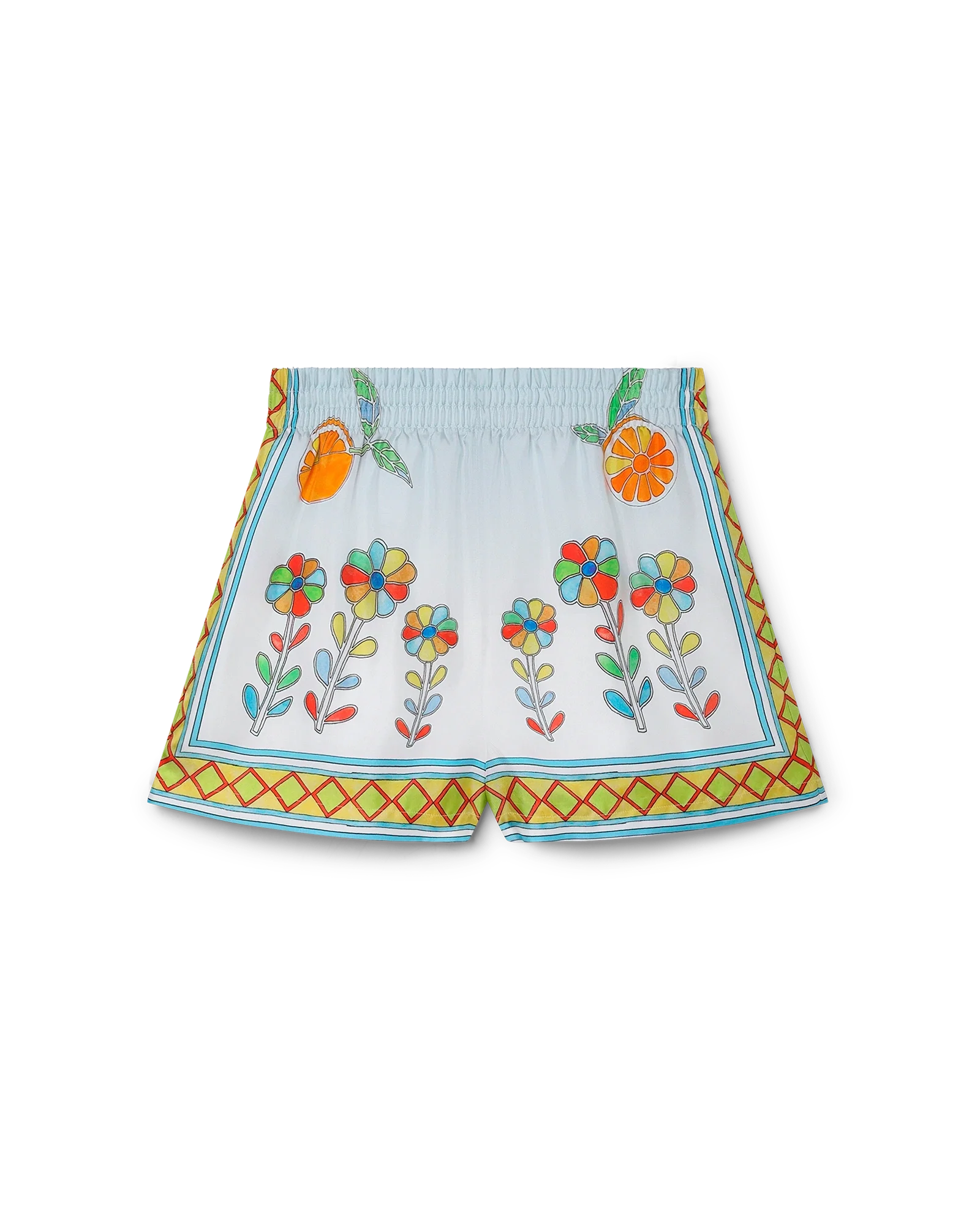 Yoruba Flowers Silk Shorts