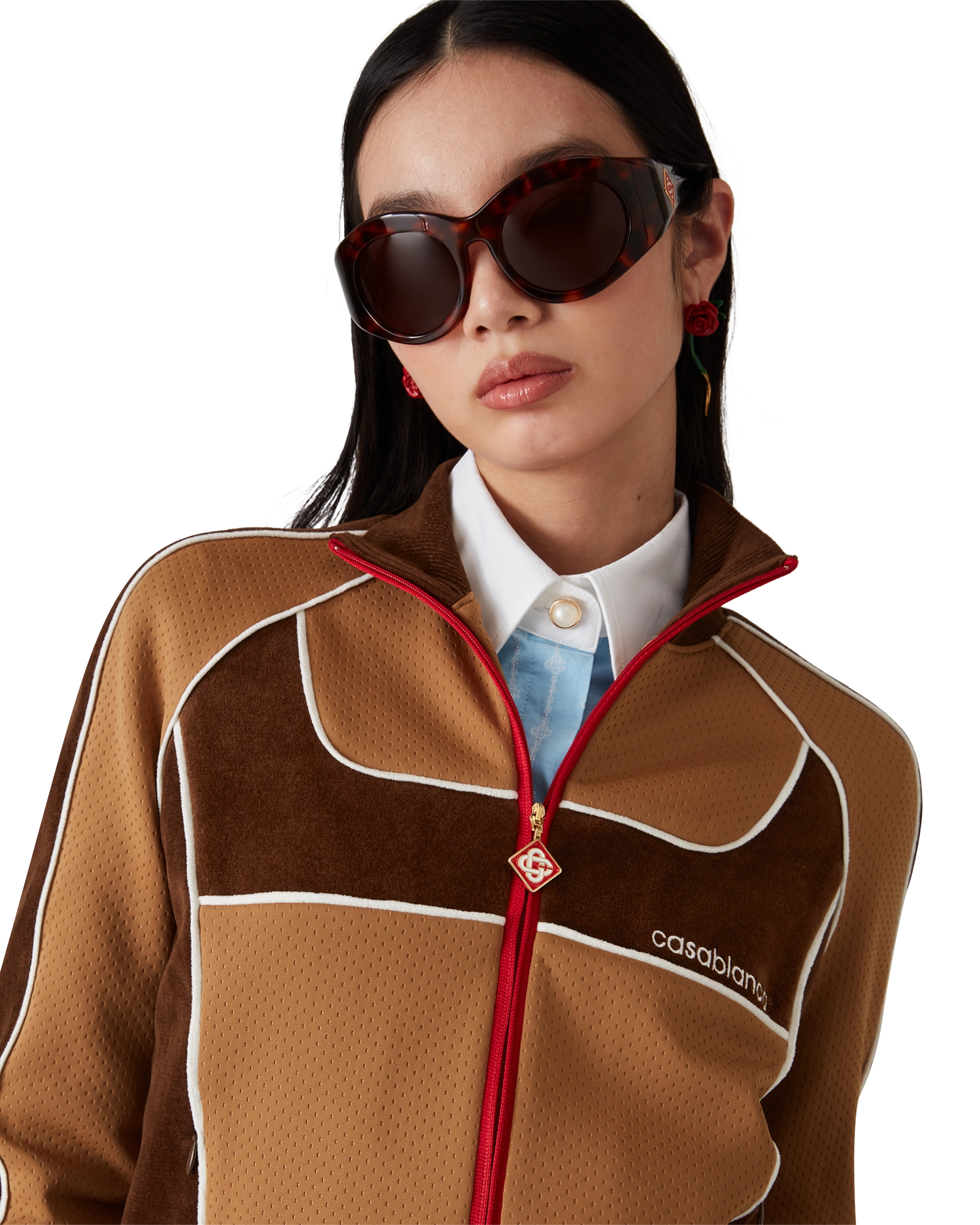 Chenille Panelled Track Jacket - 图片 4