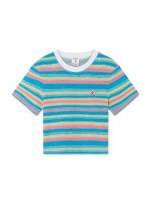 Stripe Towelling Top