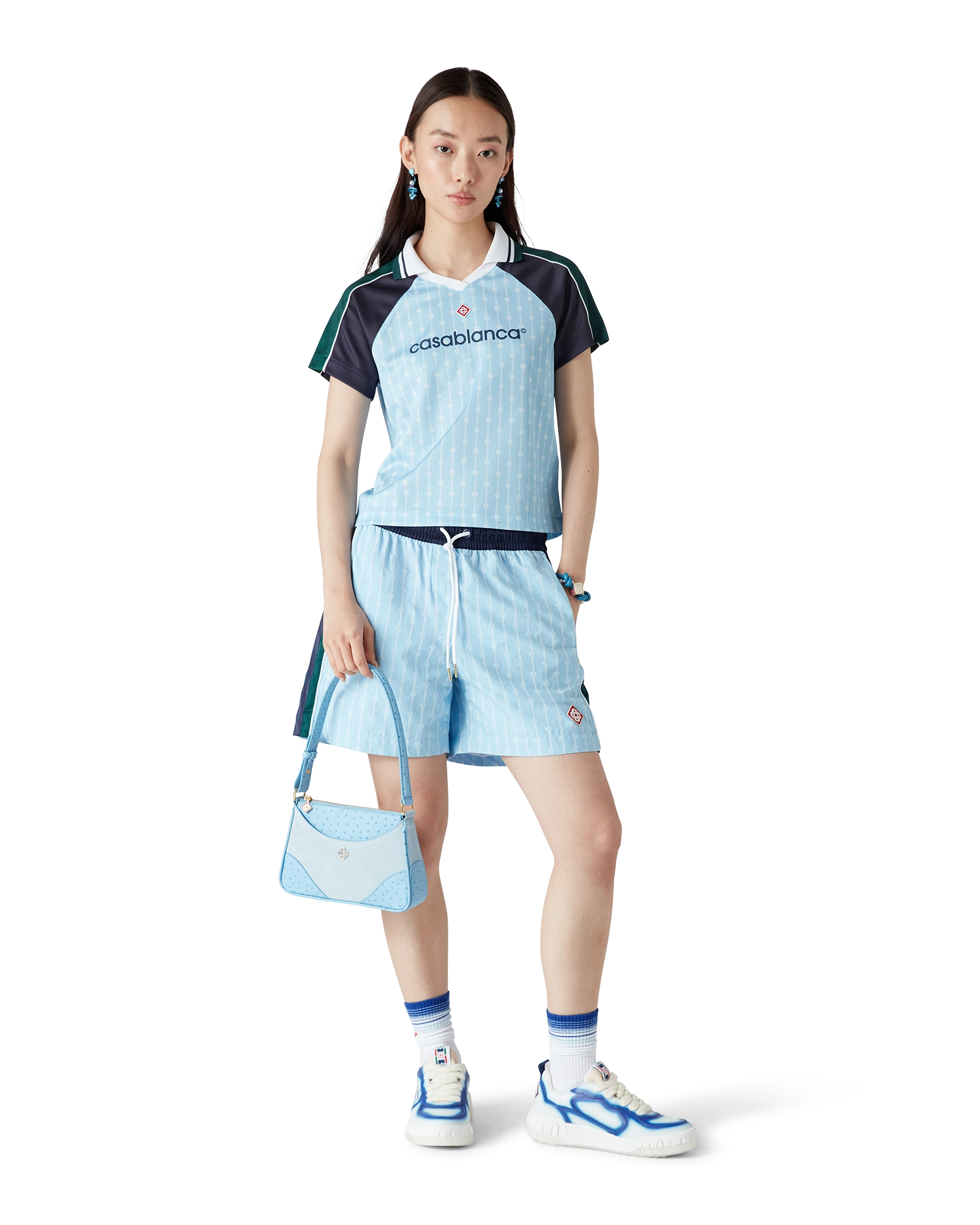 Pinstripe Laurel Football Short Sleeve Shirt - 图片 2