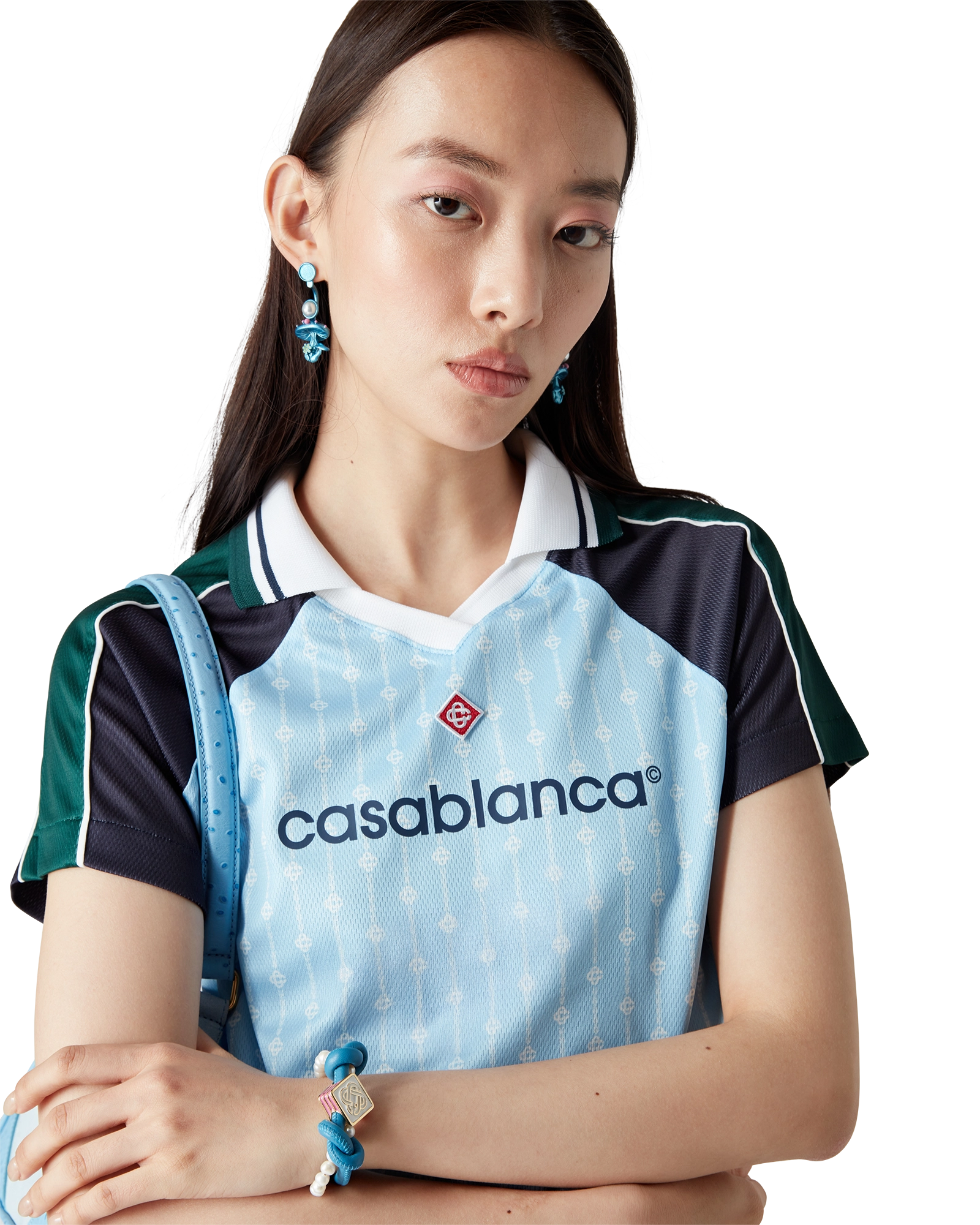 Pinstripe Laurel Football Short Sleeve Shirt - 图片 5