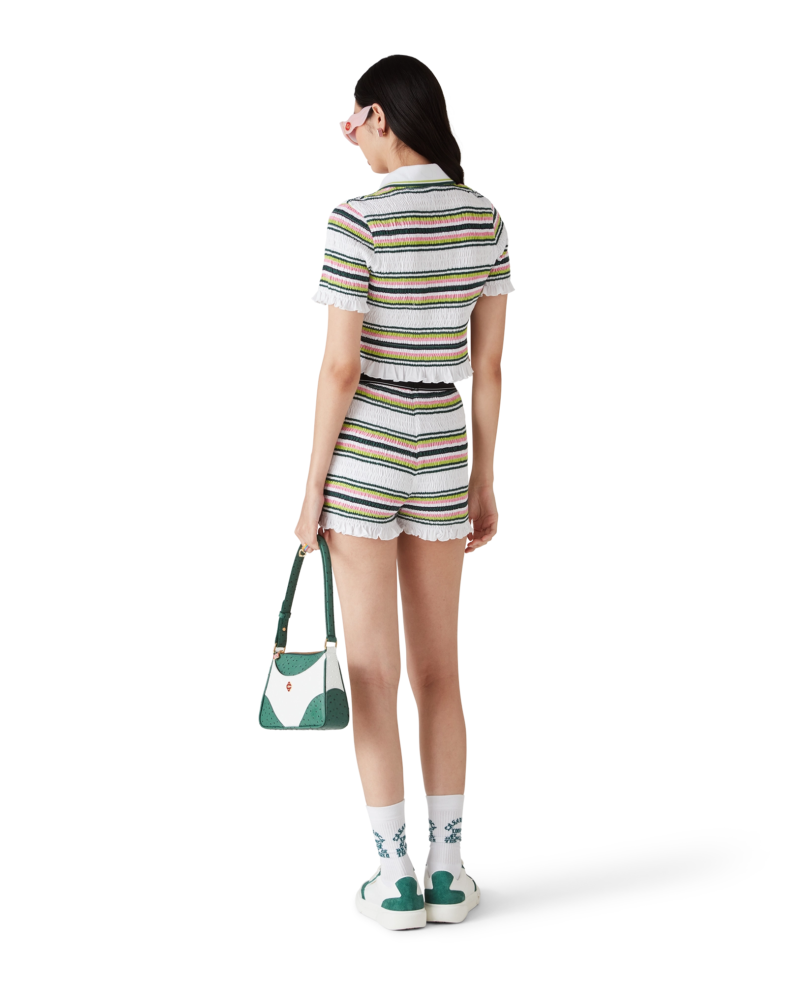 Stripe Shirred Shorts - 图片 3