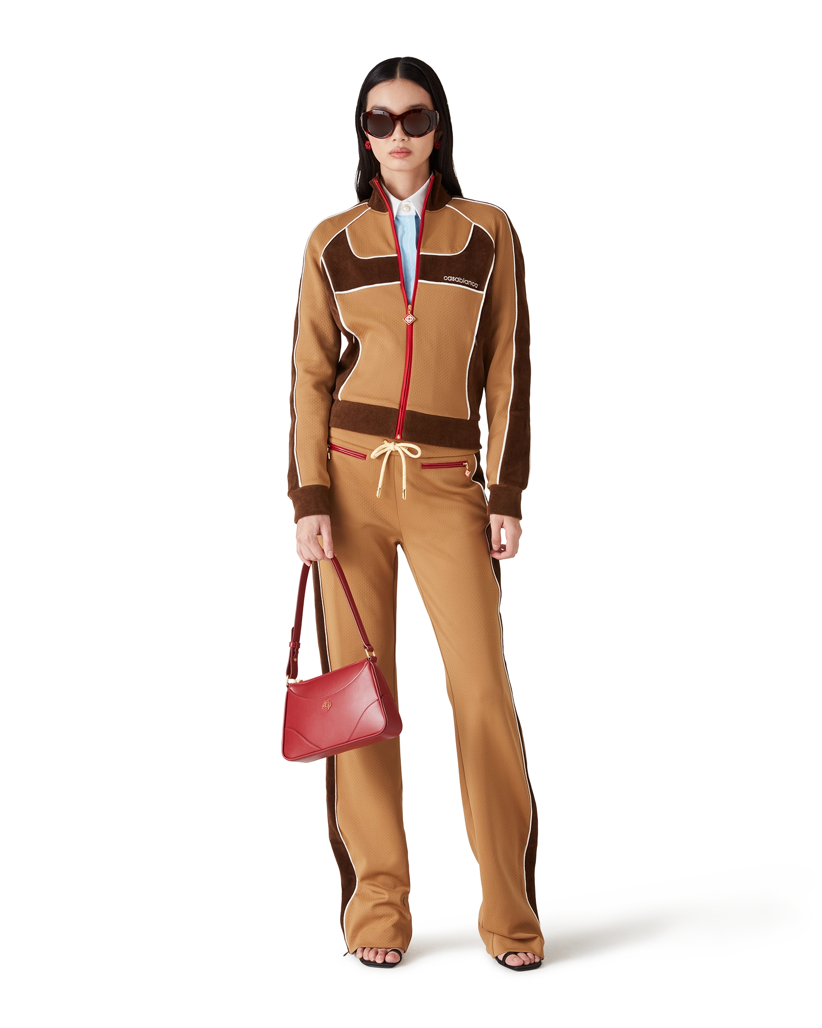 Chenille Panelled Track Pants - 图片 2