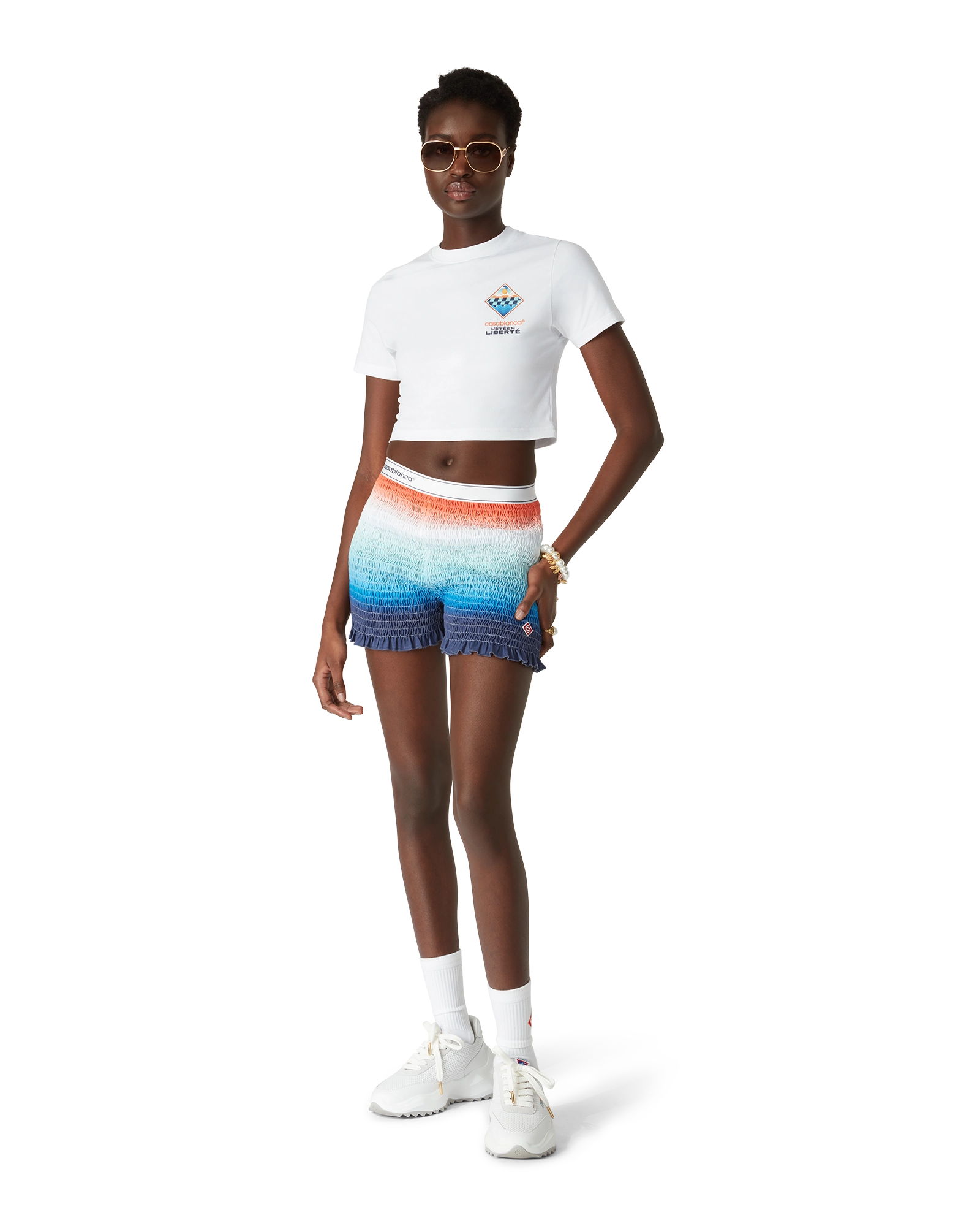 The L'Été En Liberté Short Sleeve Cropped T-Shirt - 图片 2