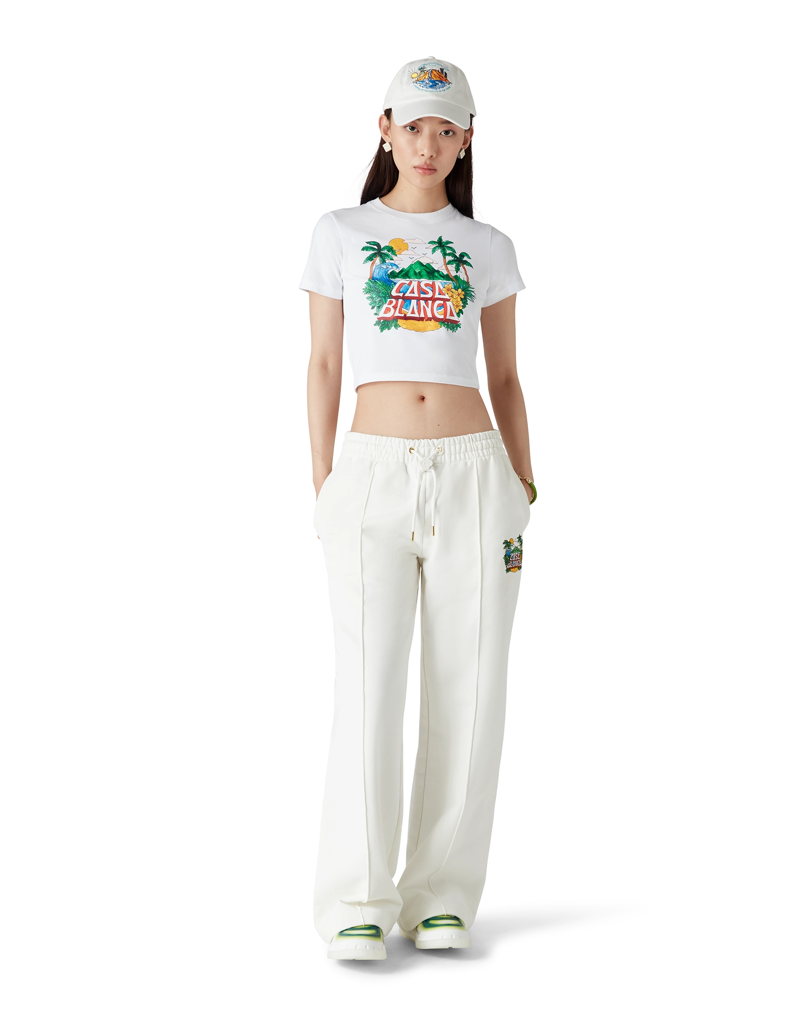 Casa Beach Wave Cropped Short Sleeve T-Shirt - 图片 2