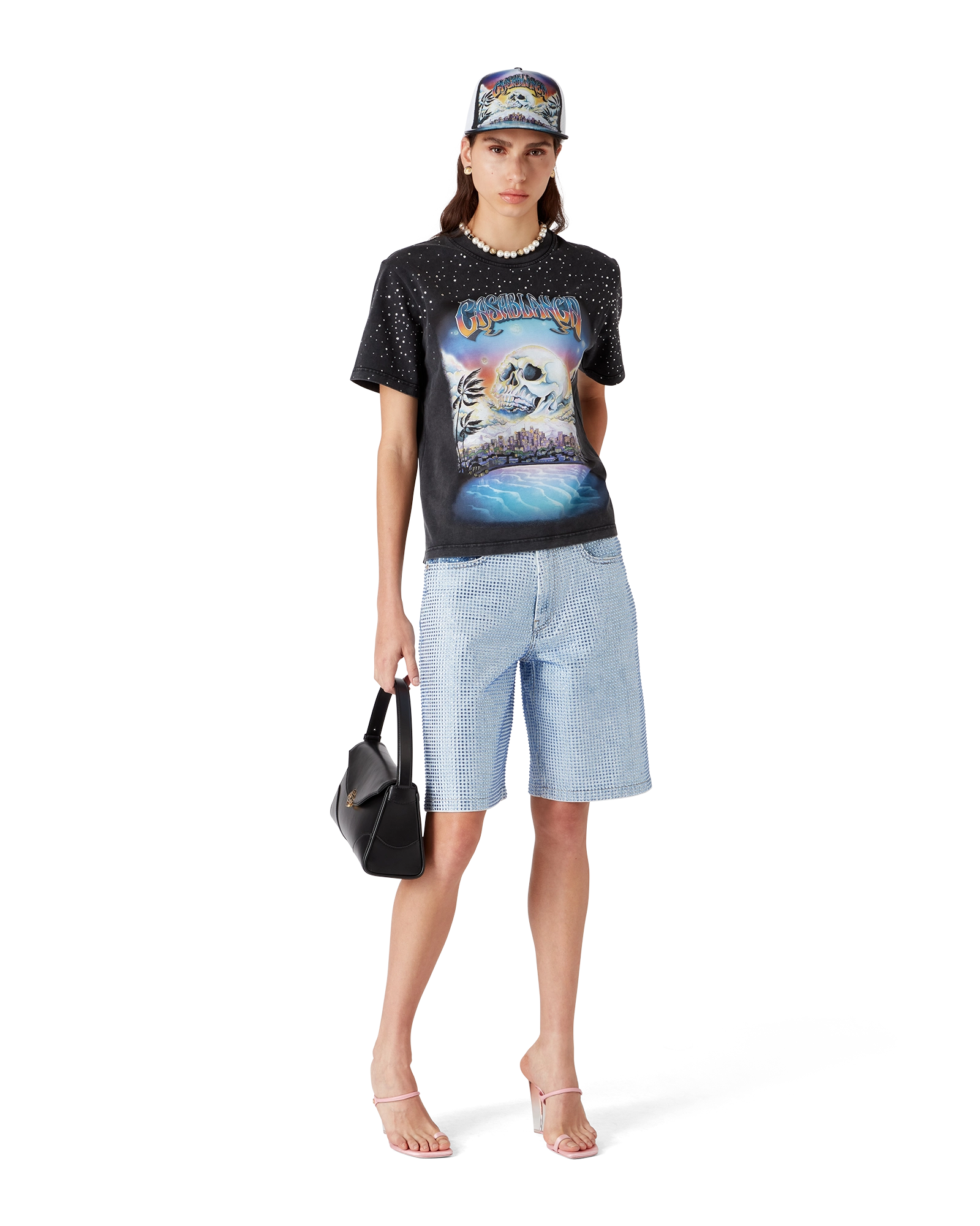 La Prémonition Crystal Embellished Short Sleeve T-Shirt - 图片 2