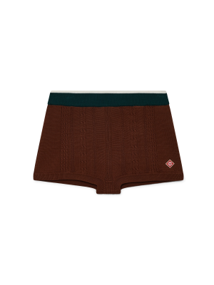 Cable Knit Mini Shorts