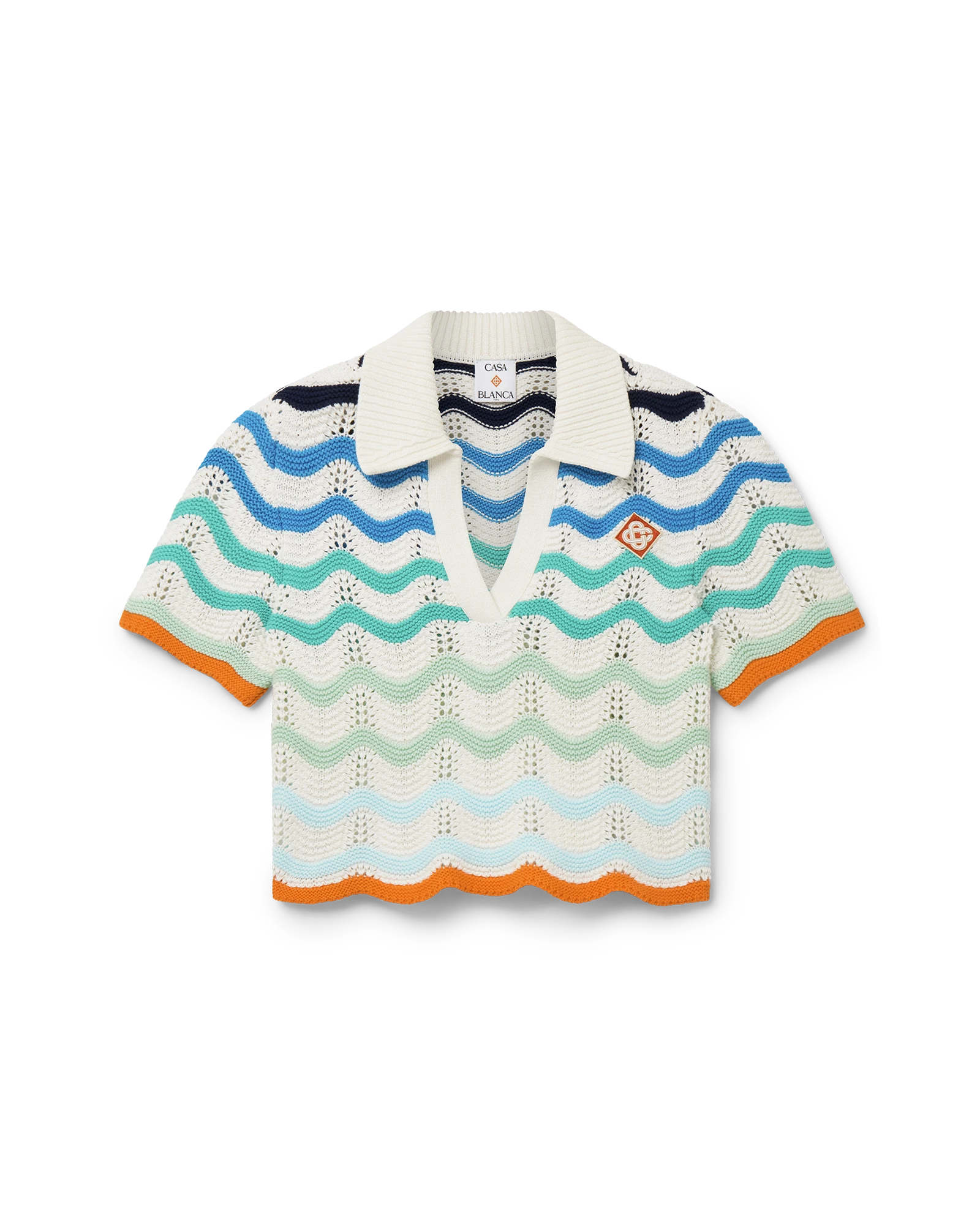 Gradient Wave Crochet Top