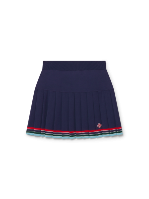 Baseball Pleated Skirt