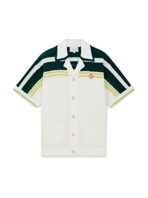 Tennis Short Sleeve Crochet Shirt