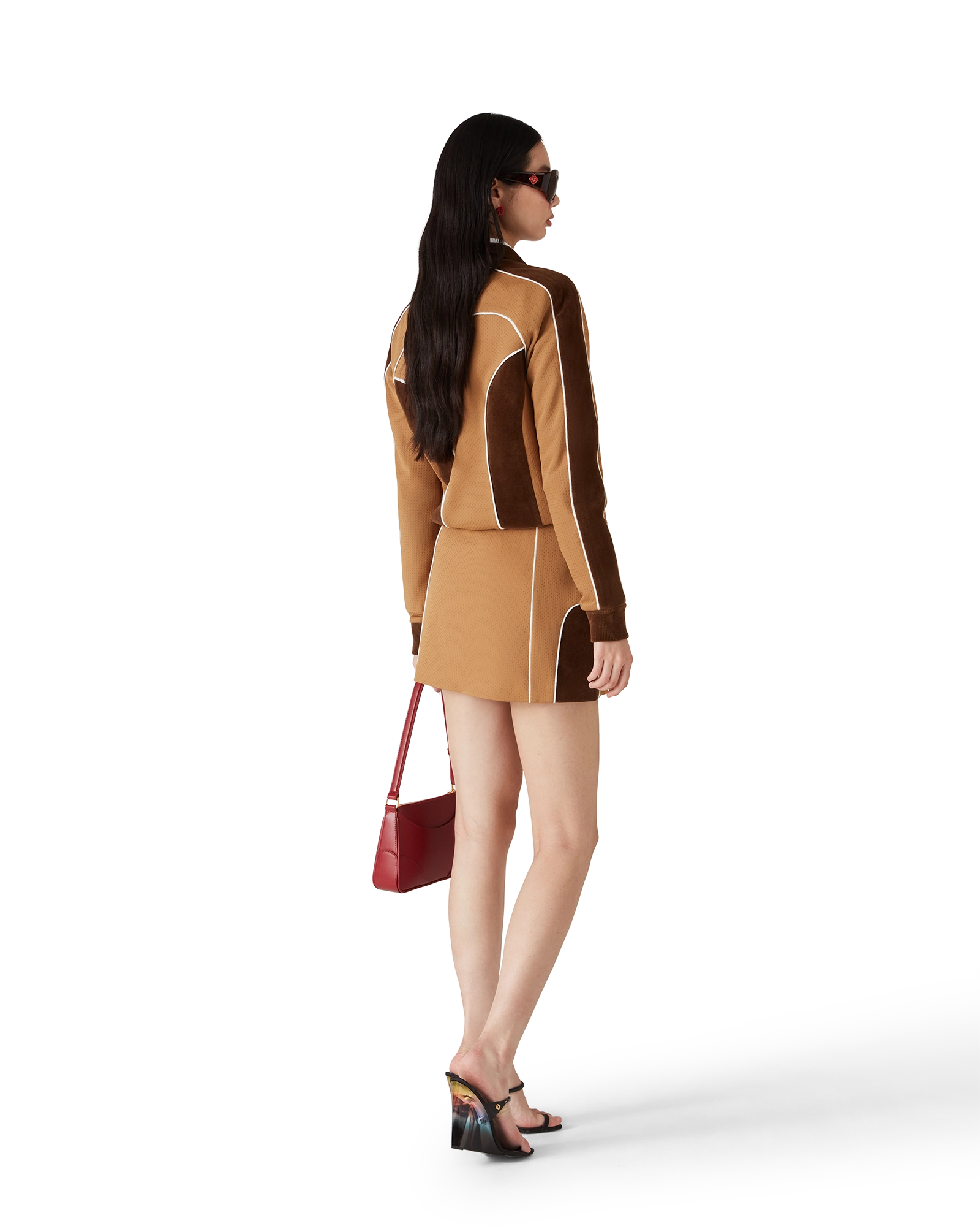 Chenille Panelled Mini Skirt - 图片 3