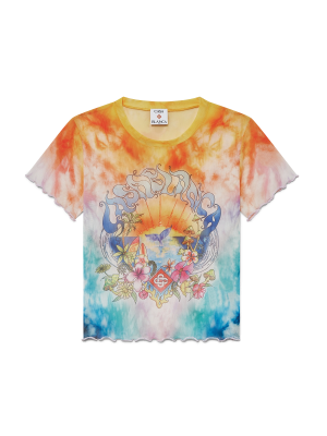 Surf Trip Tie Dye Mesh Short Sleeve T-Shirt