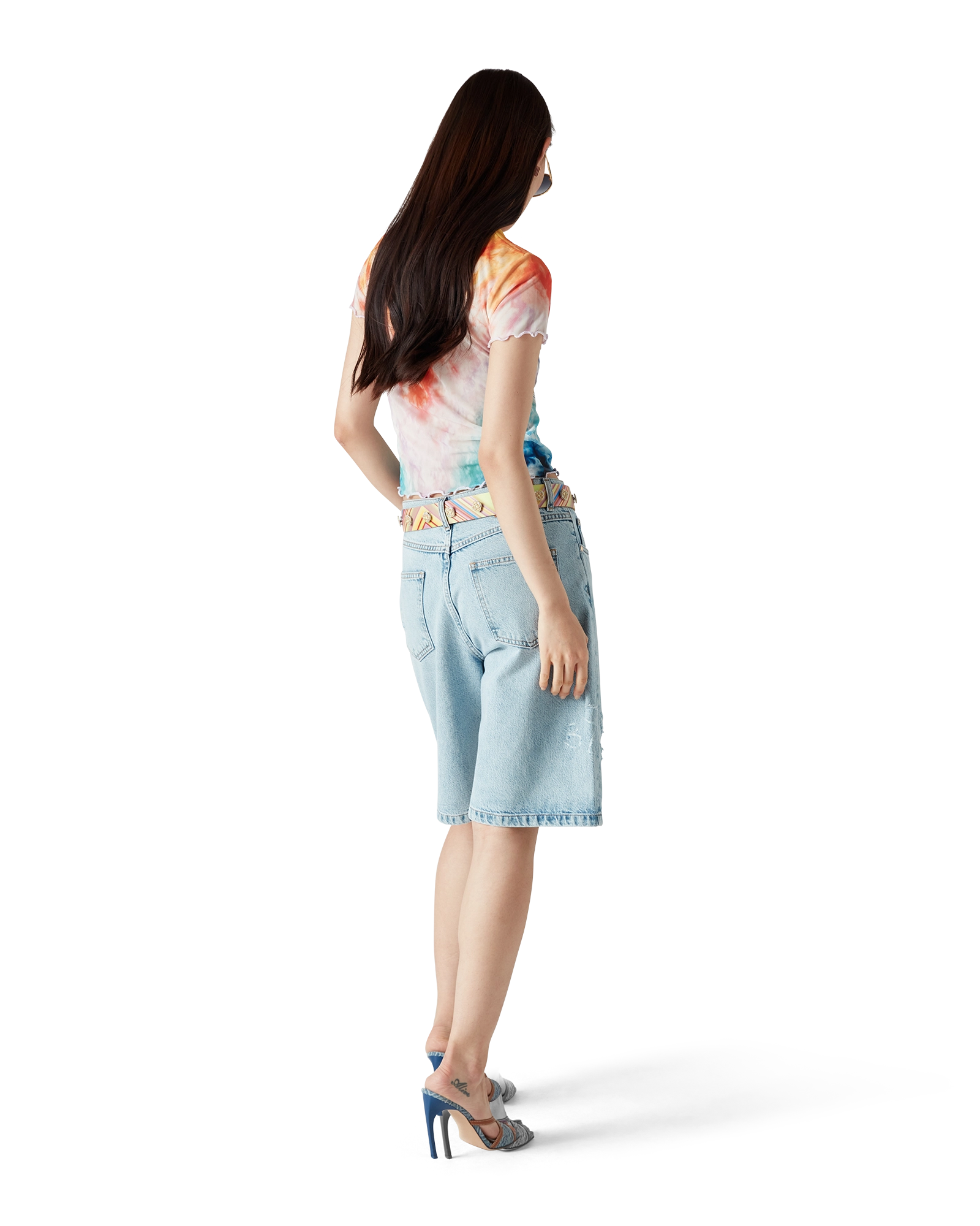 Surf Trip Tie Dye Mesh Short Sleeve T-Shirt - 图片 3