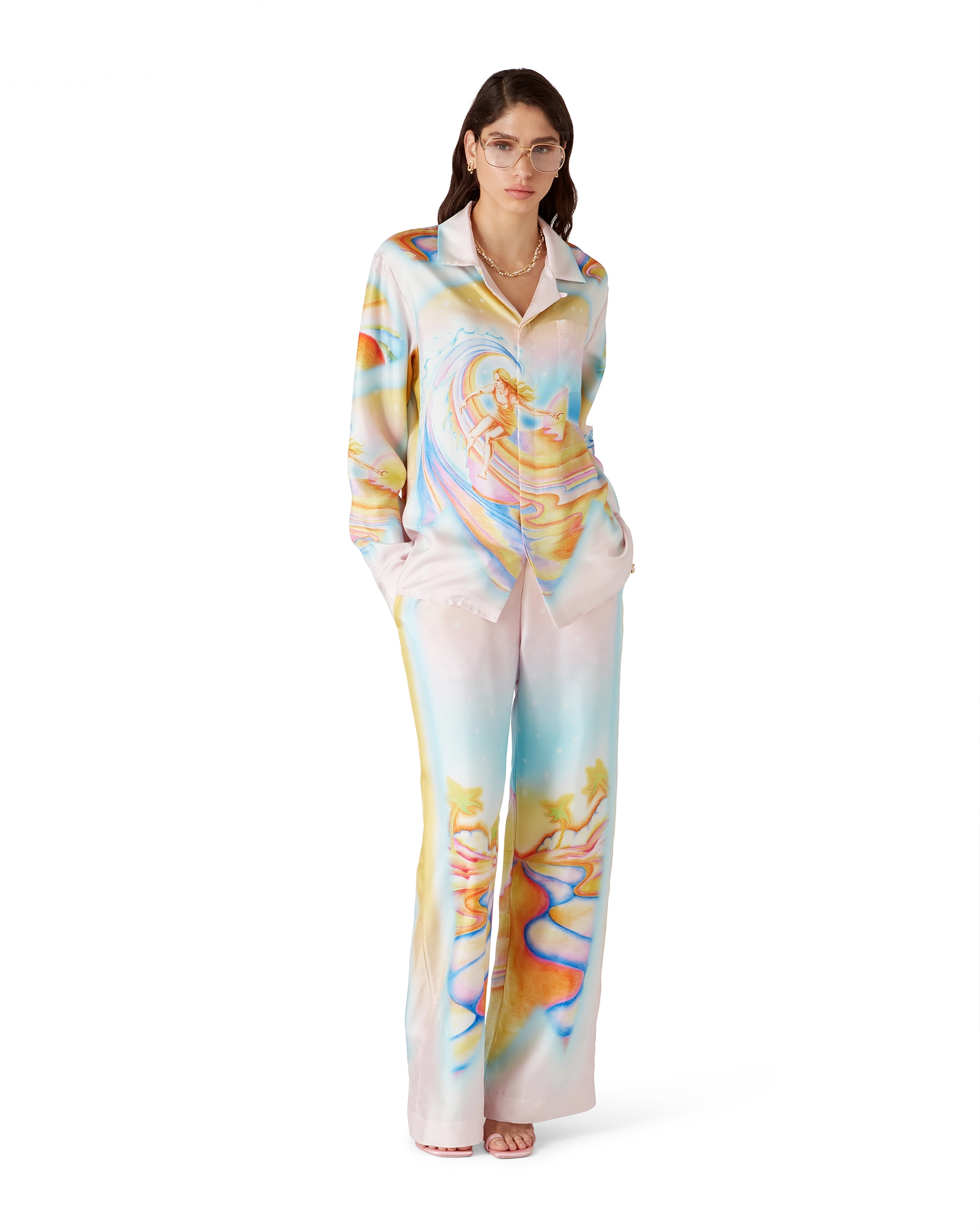 Psychedelic Nirvana Silk Trousers - 图片 2