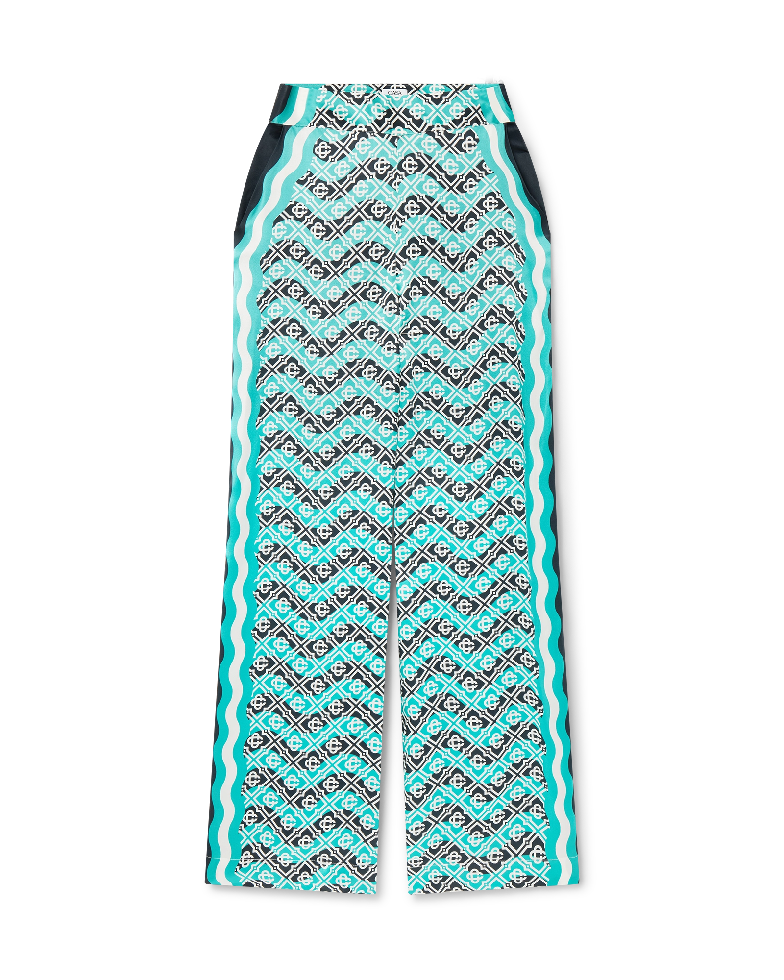 Monogram Wave Silk Trousers