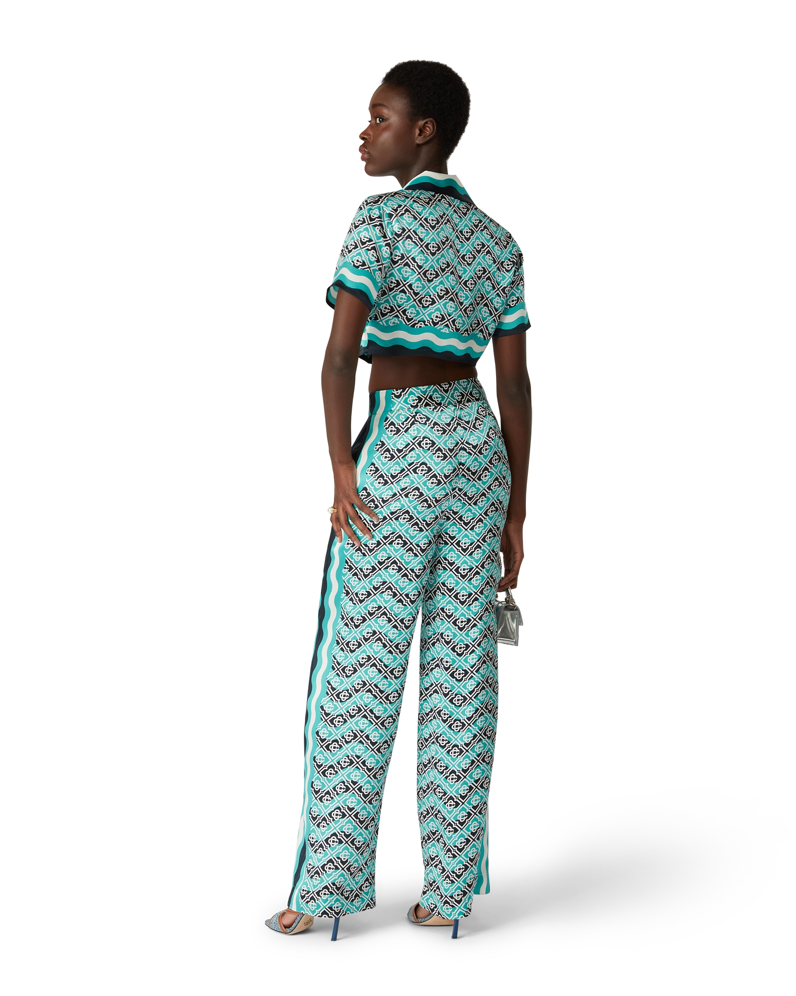 Monogram Wave Silk Trousers - 图片 3