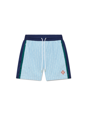 Pinstripe Laurel Track Shorts