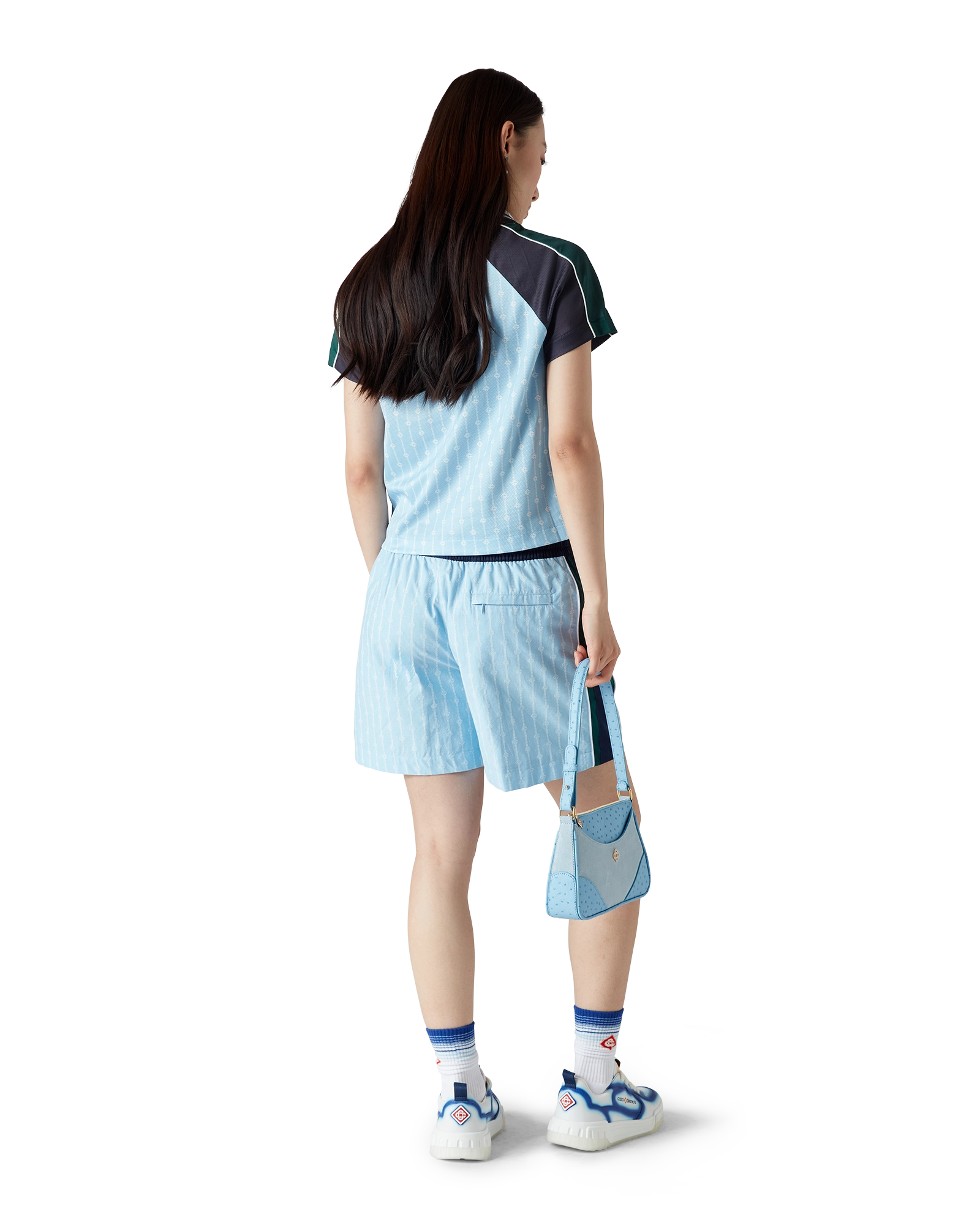 Pinstripe Laurel Track Shorts - 图片 3