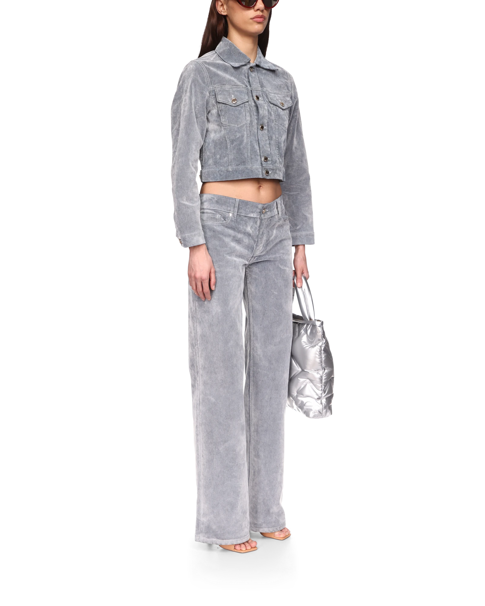 Peach Texture Jeans - 图片 5