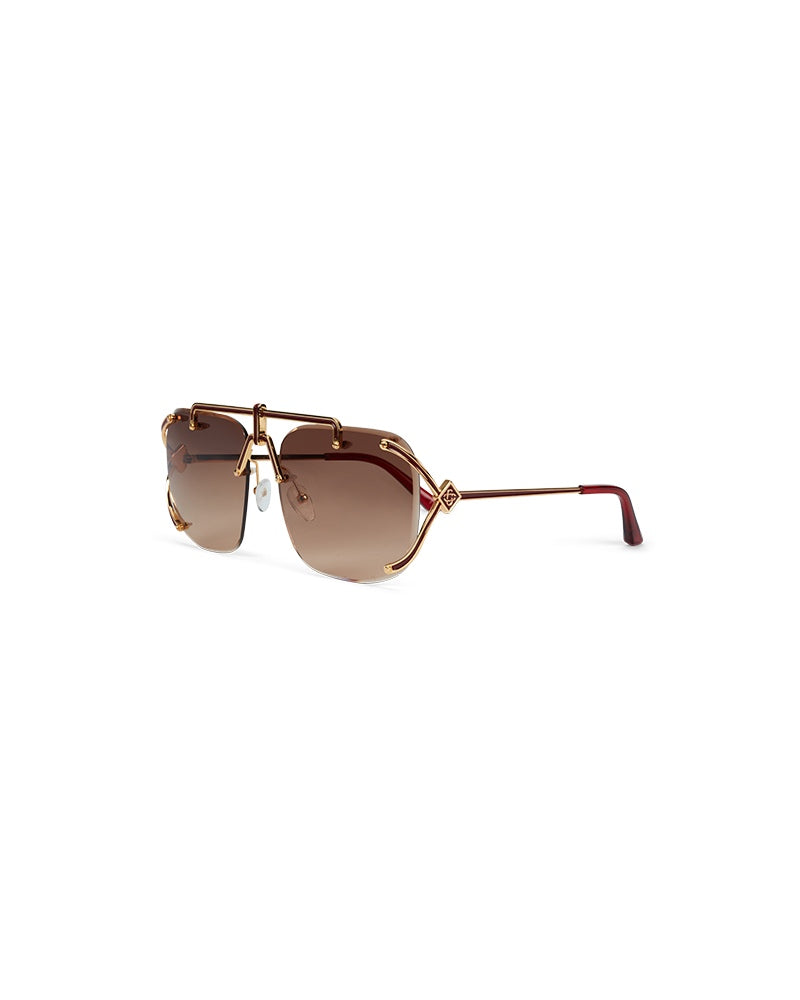 Gold & Brown The Pilot Sunglasses